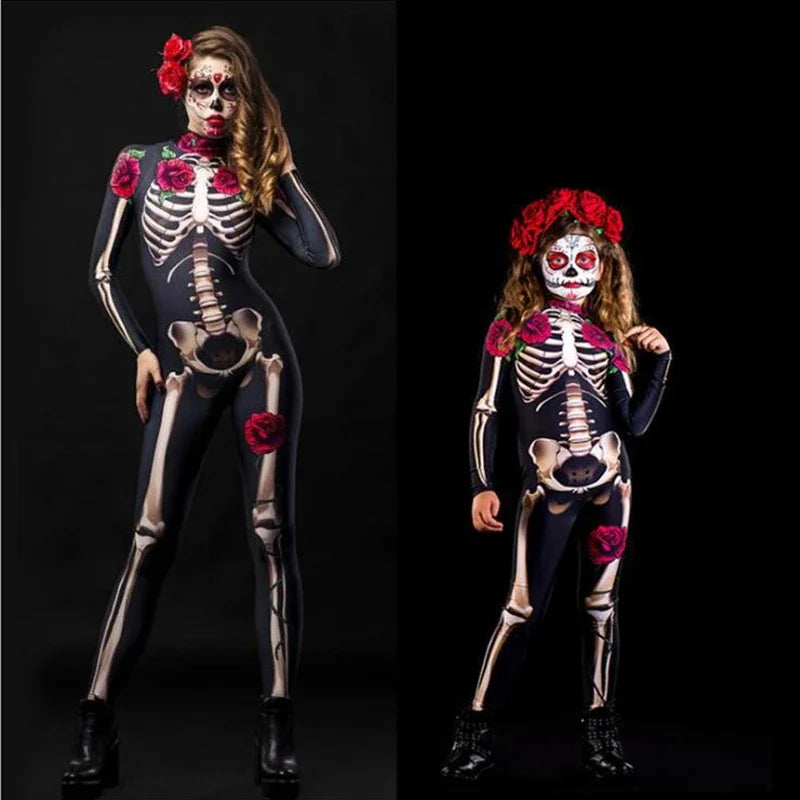 Rose Skeleton Costume Dress