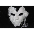 White Feather Venetian Mask