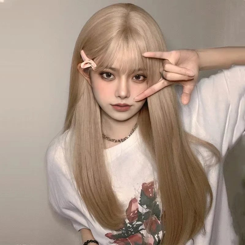 Sleek Black Straight Wig