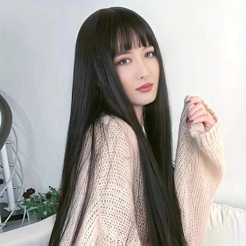 Long Straight Black Wig