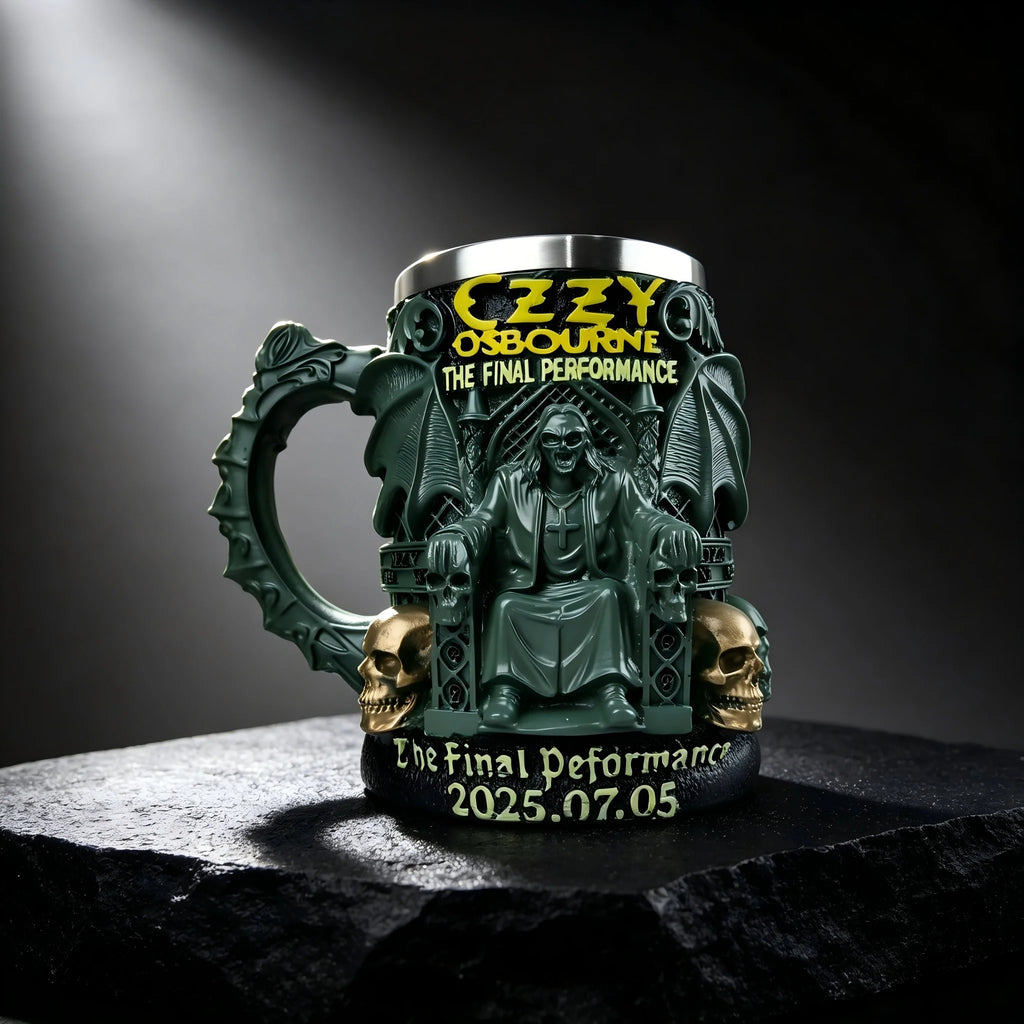 Ozzy Skull Beer Stein Mug