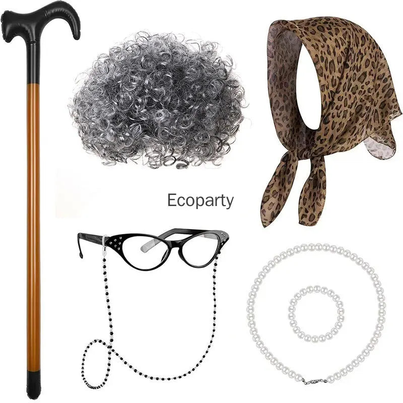 Old Lady Costume Accessory Set