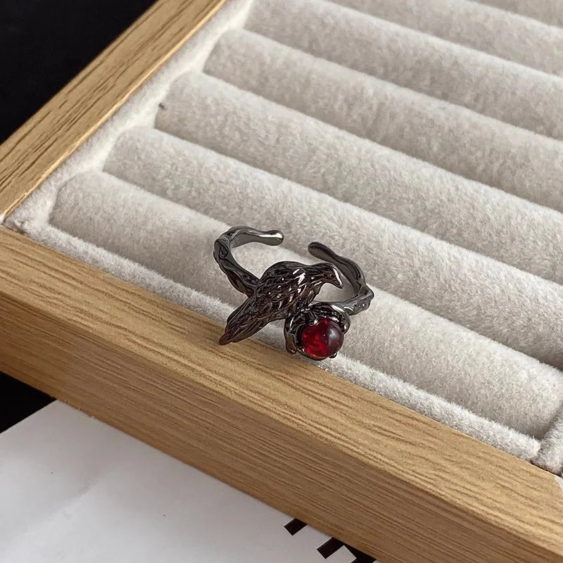 Black Raven Gothic Ring