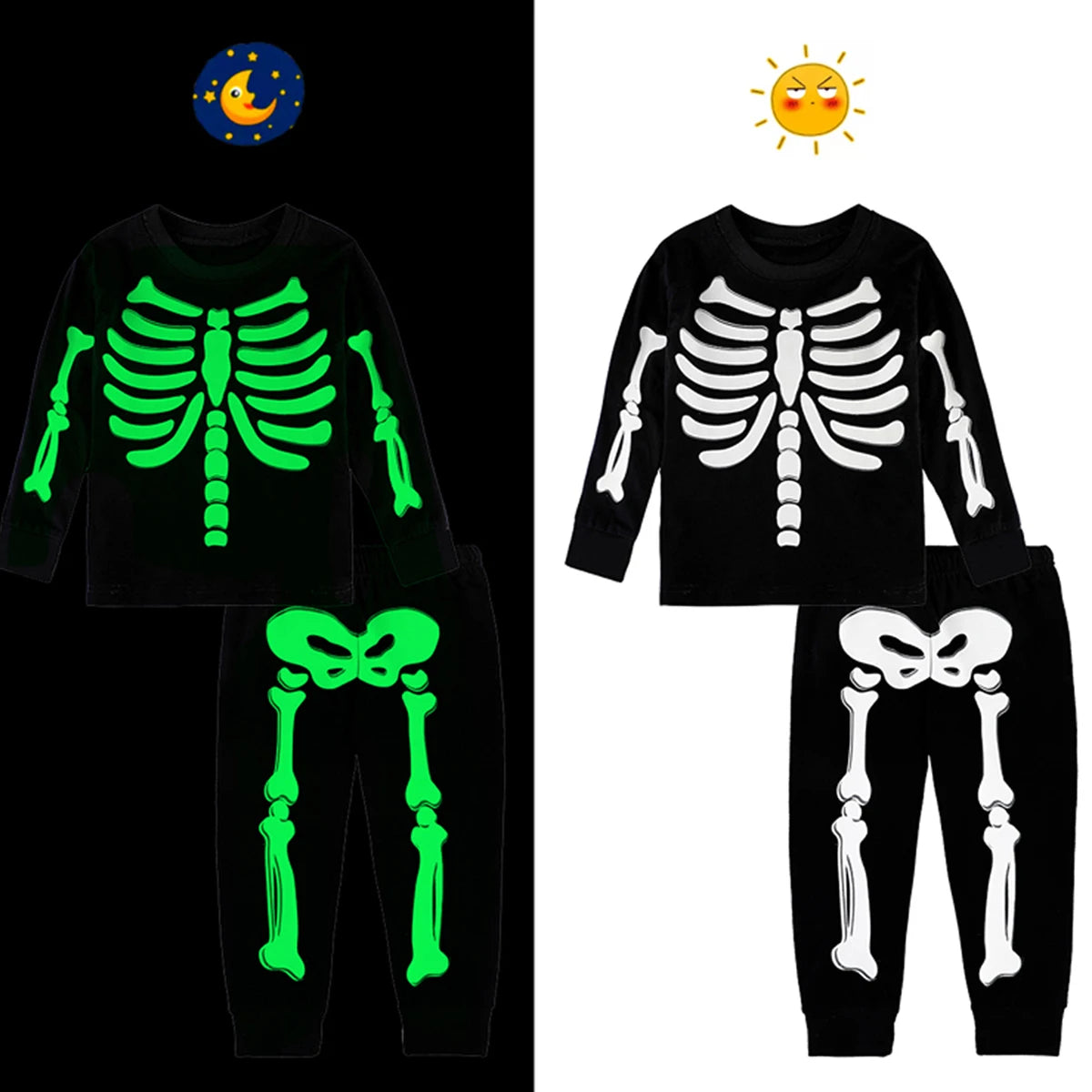 Kids Glow-in-the-Dark Skeleton Costume