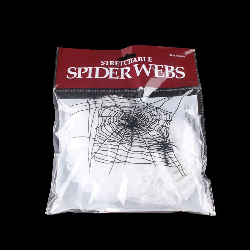 Stretchy Spider Web with Spiders