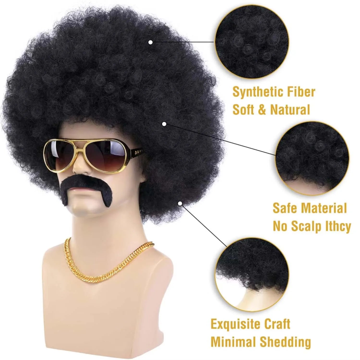 Men's Rocker Afro Wig