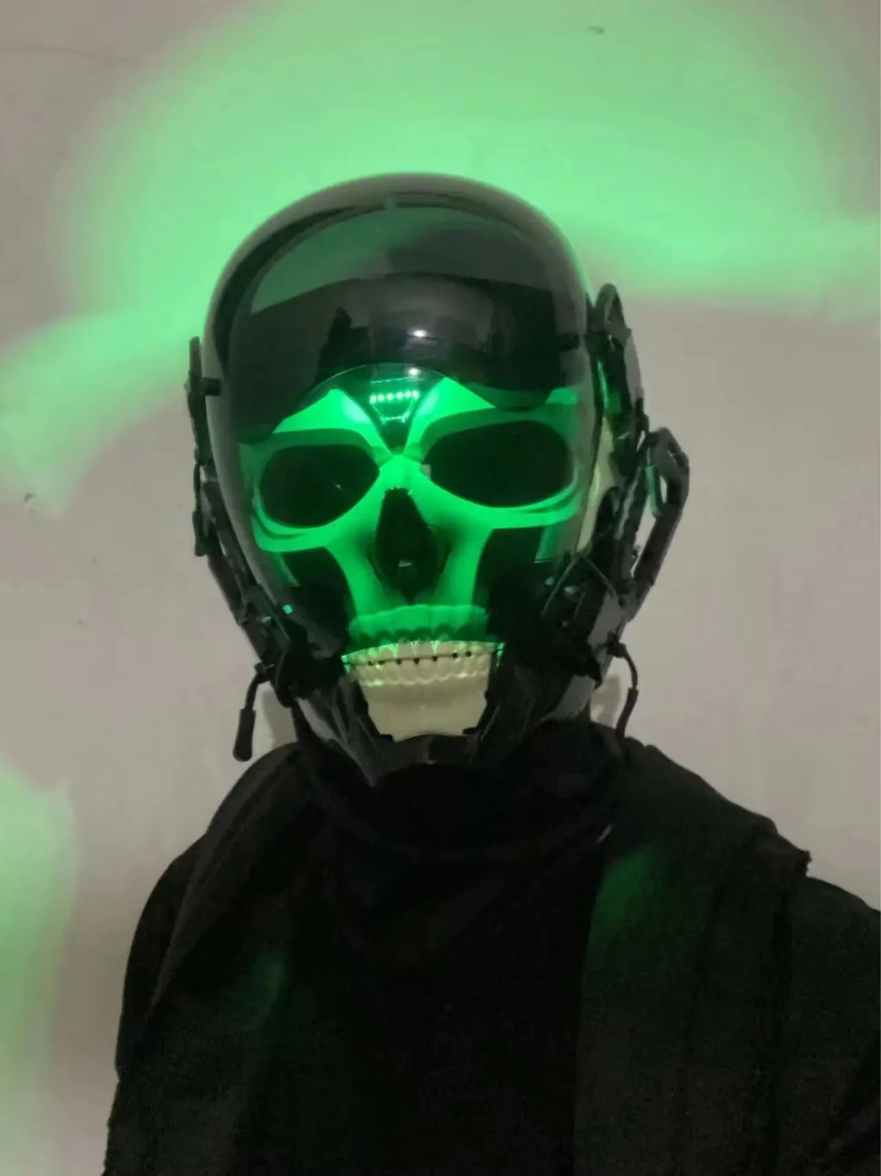 Cyberpunk LED Skull Mask