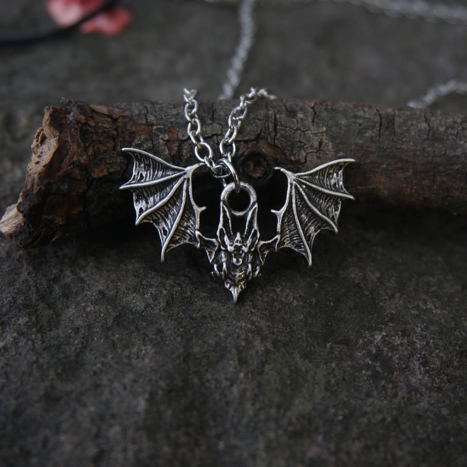 Vintage Bat Witchcraft Necklace