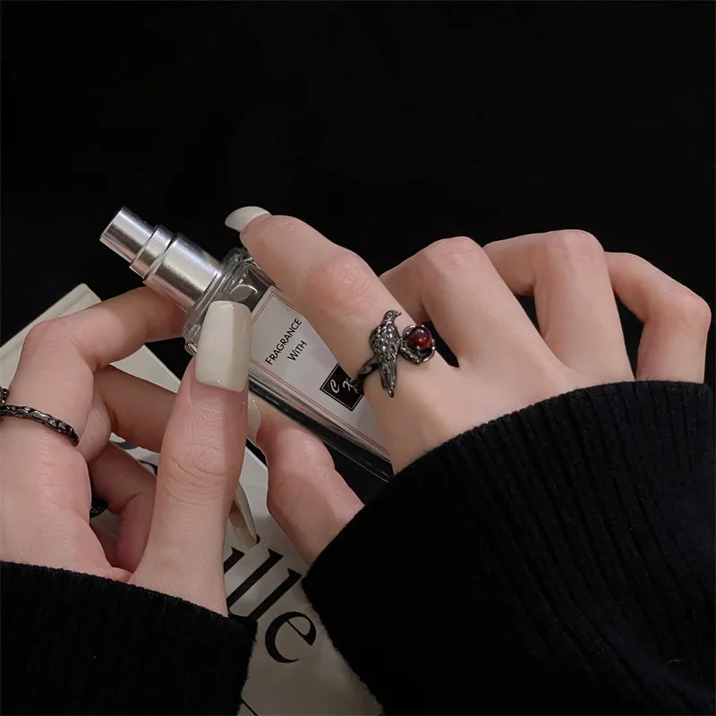 Black Raven Gothic Ring