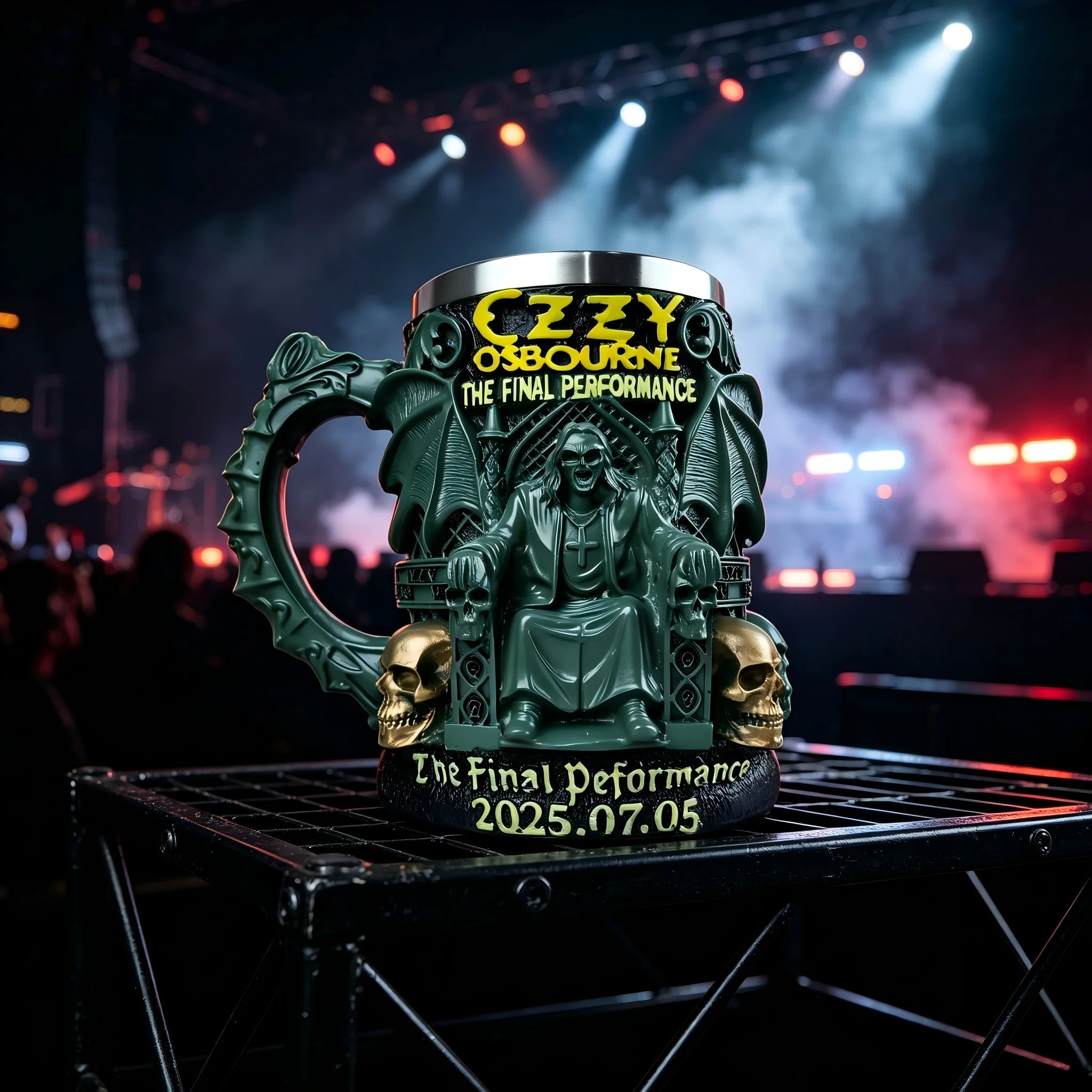 Ozzy Skull Beer Stein Mug