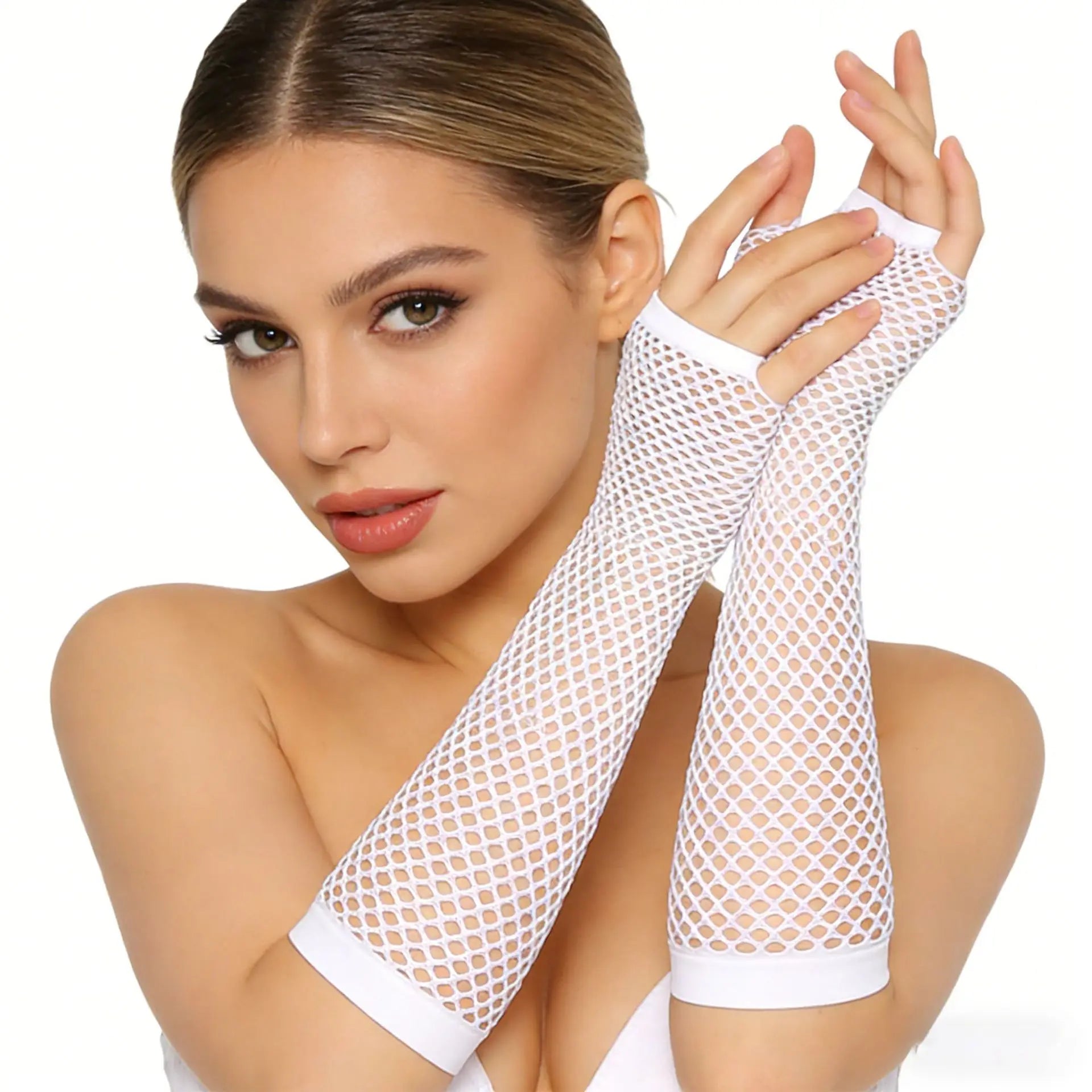 Fishnet Long Gloves