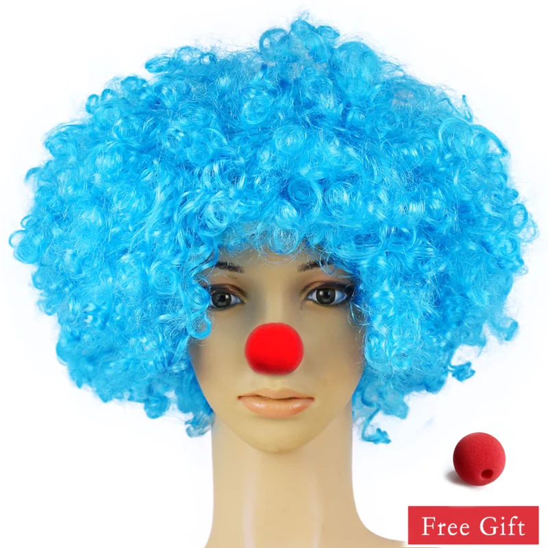 Rainbow Afro Clown Wig