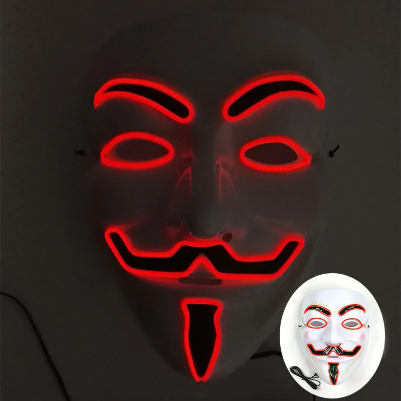 LED Hacker Vendetta Mask