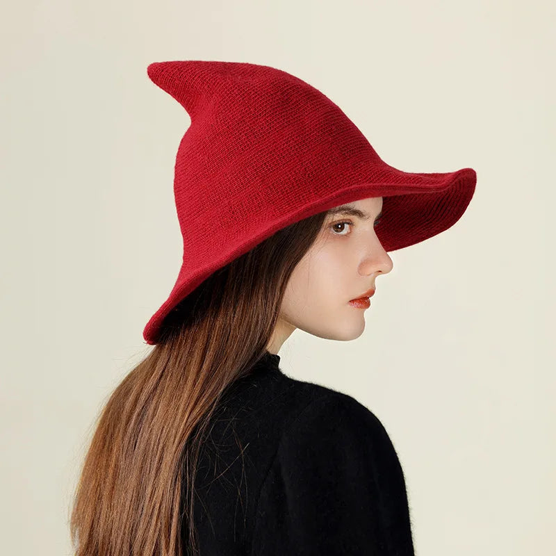 Vintage Wool Knit Witch Hat