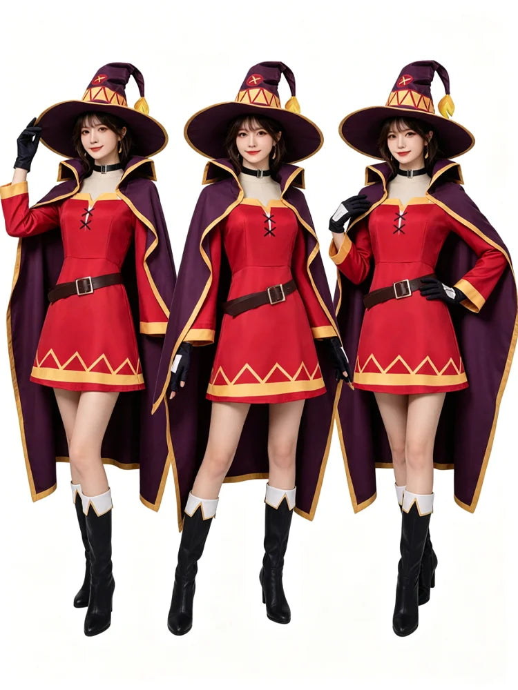 Witch Dress with Purple Cape