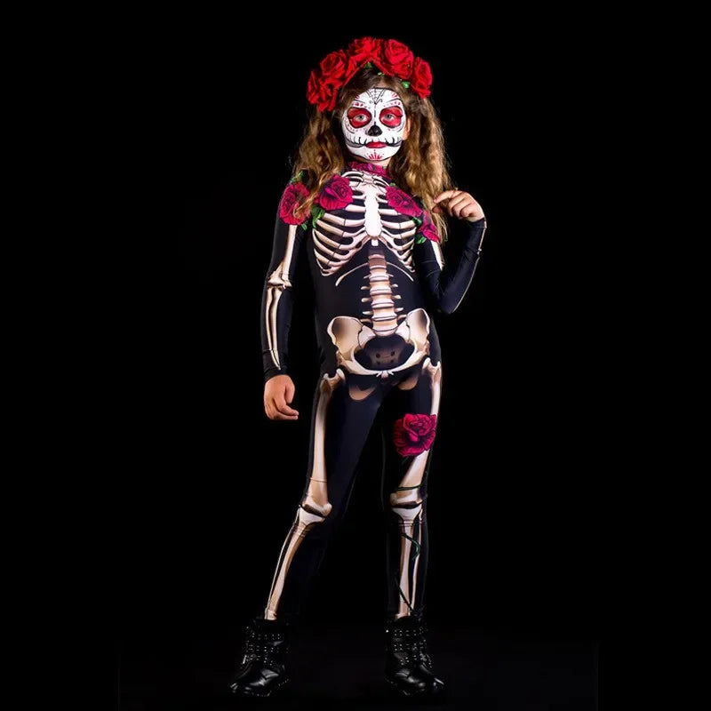Rose Skeleton Costume Dress