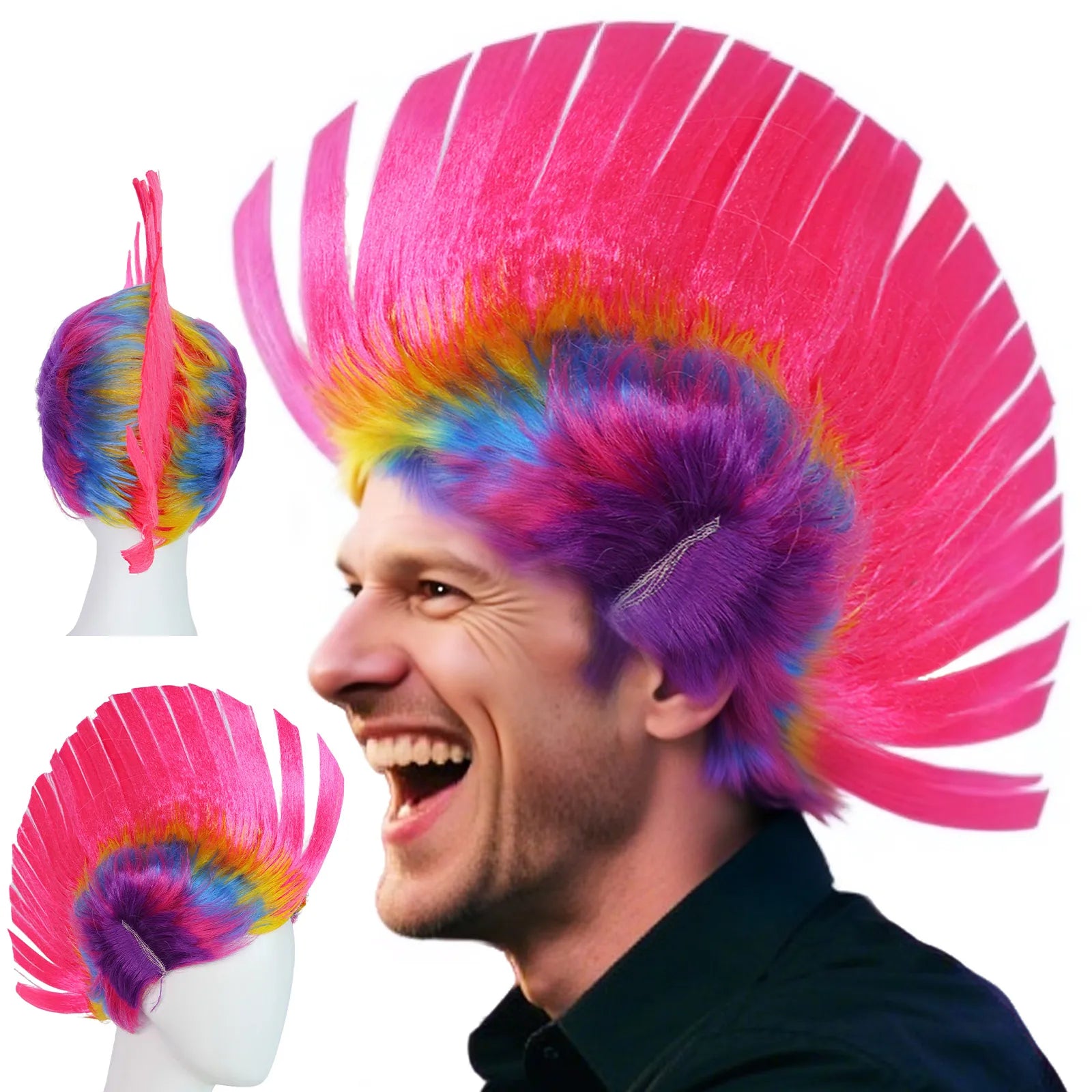 Rainbow Mohawk Wig
