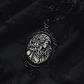 Skull & Rose Cameo Necklace