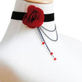 Velvet Rose Drop Choker