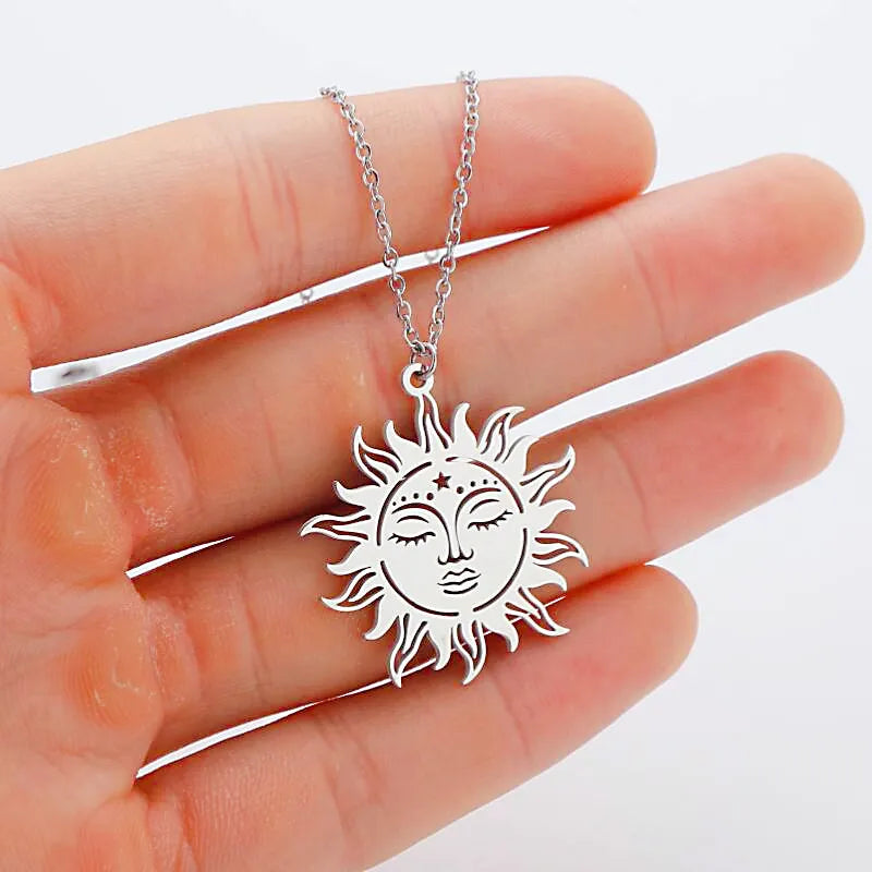 Sun & Moon Pentagram Necklace
