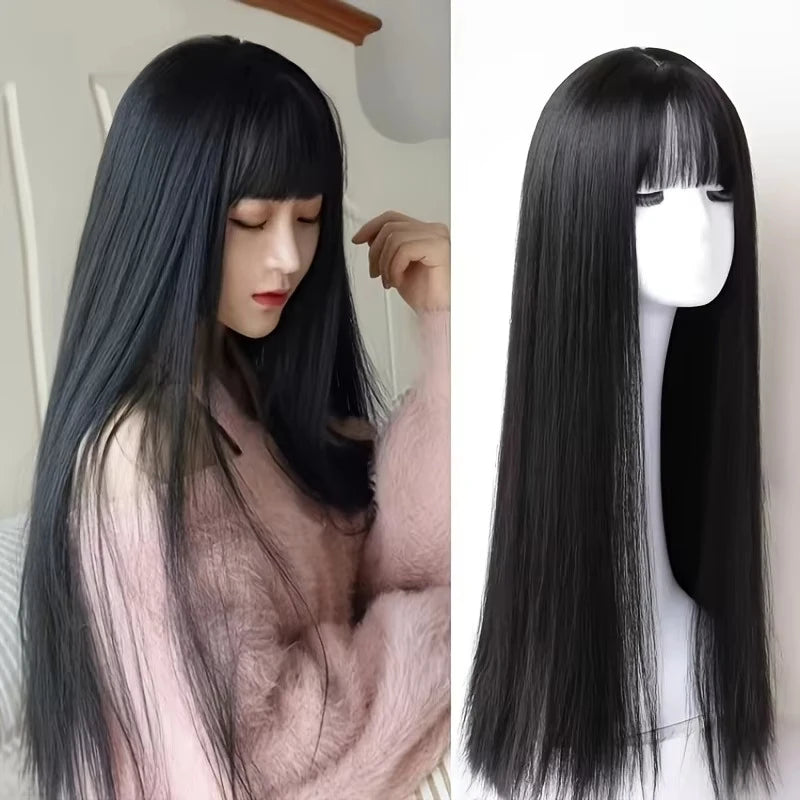 Long Straight Black Wig