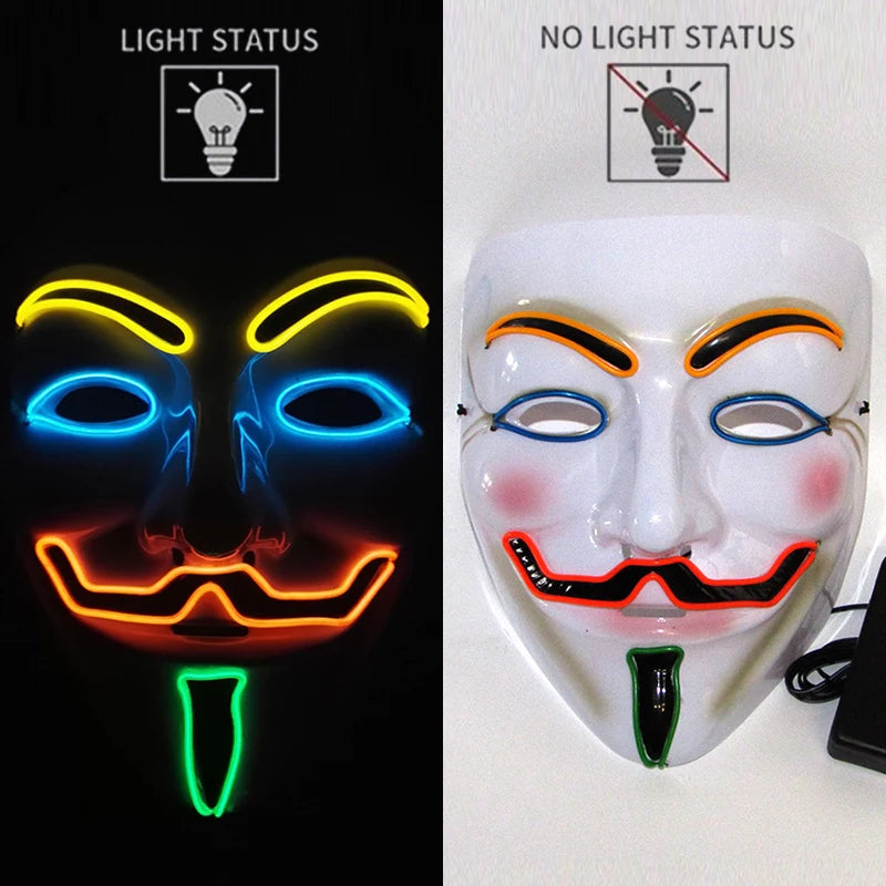 LED Hacker Vendetta Mask