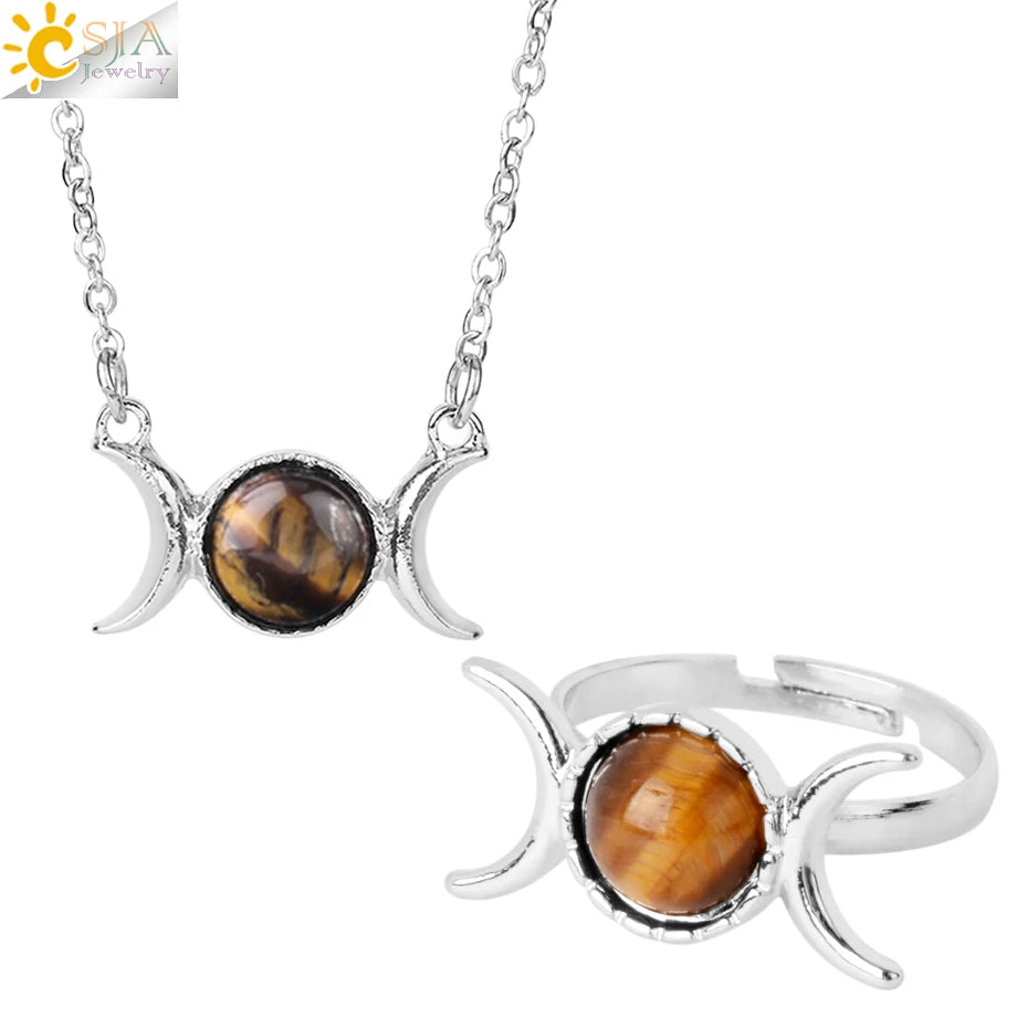 Crescent Crystal Jewelry Set