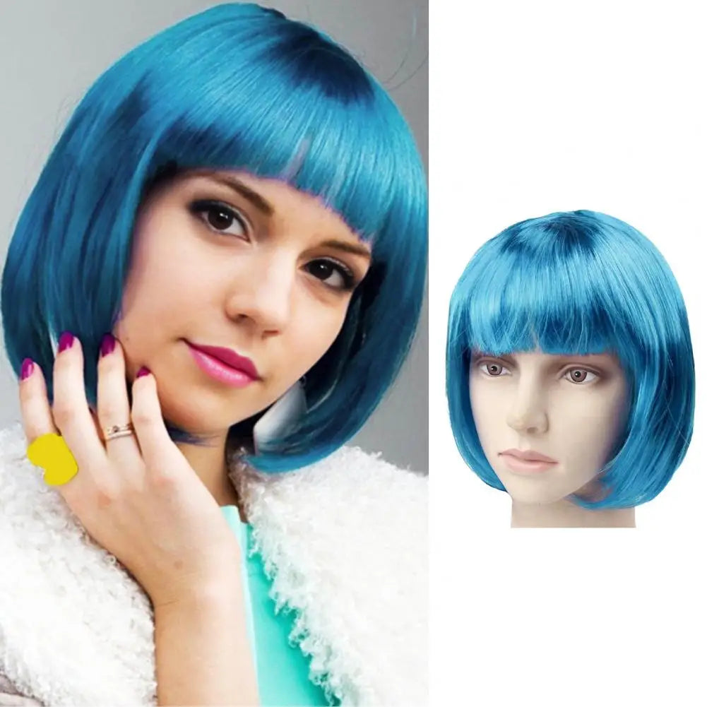 Short Colorful Straight Wig