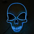 Neon EL Wire Skull Mask