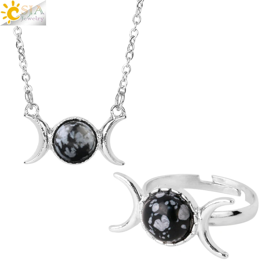 Crescent Crystal Jewelry Set