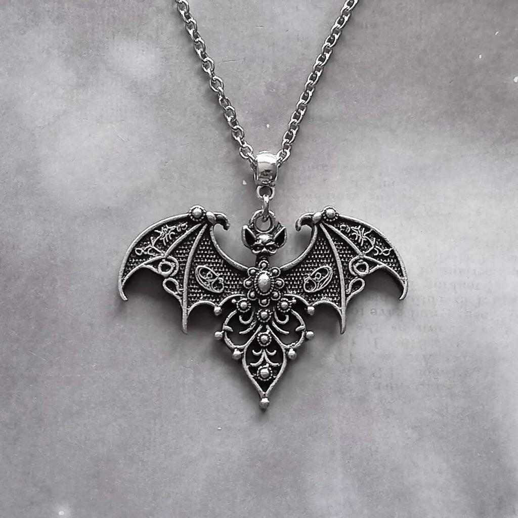 Mystical Bat Pendant Necklace
