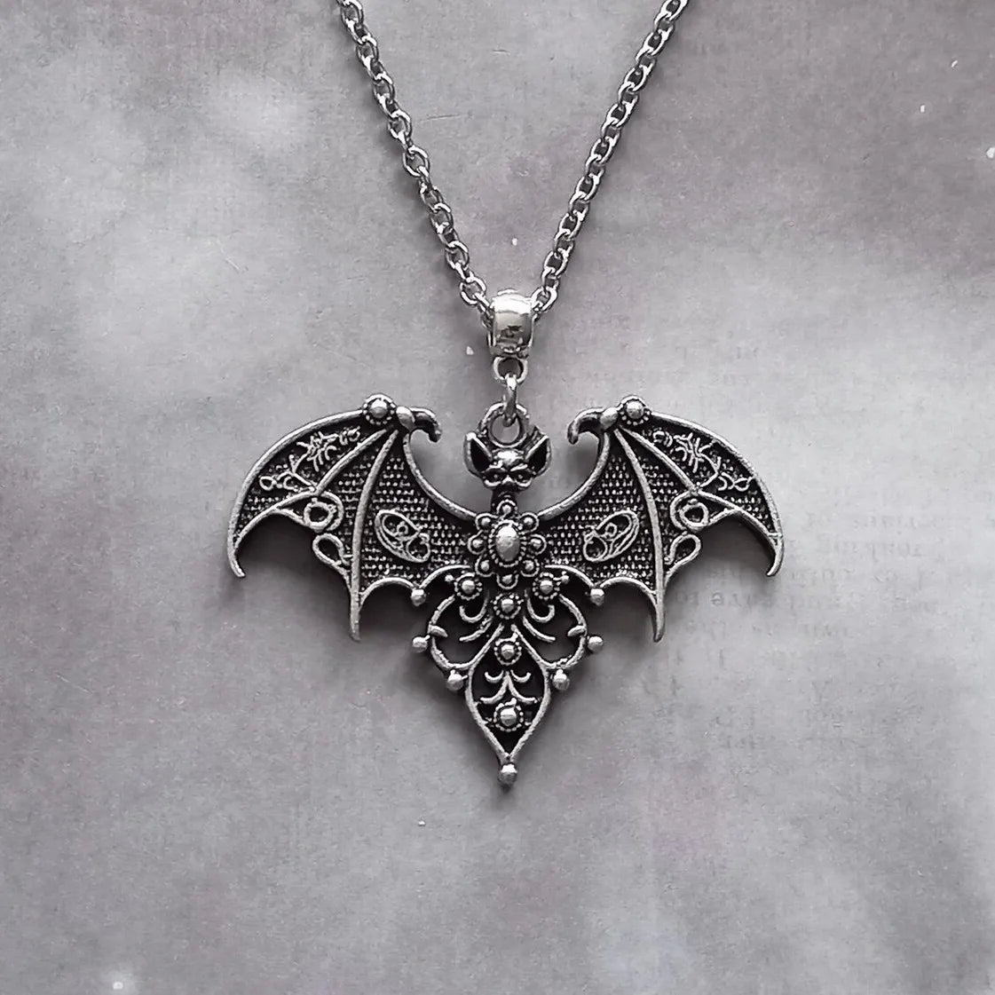 Mystical Bat Pendant Necklace