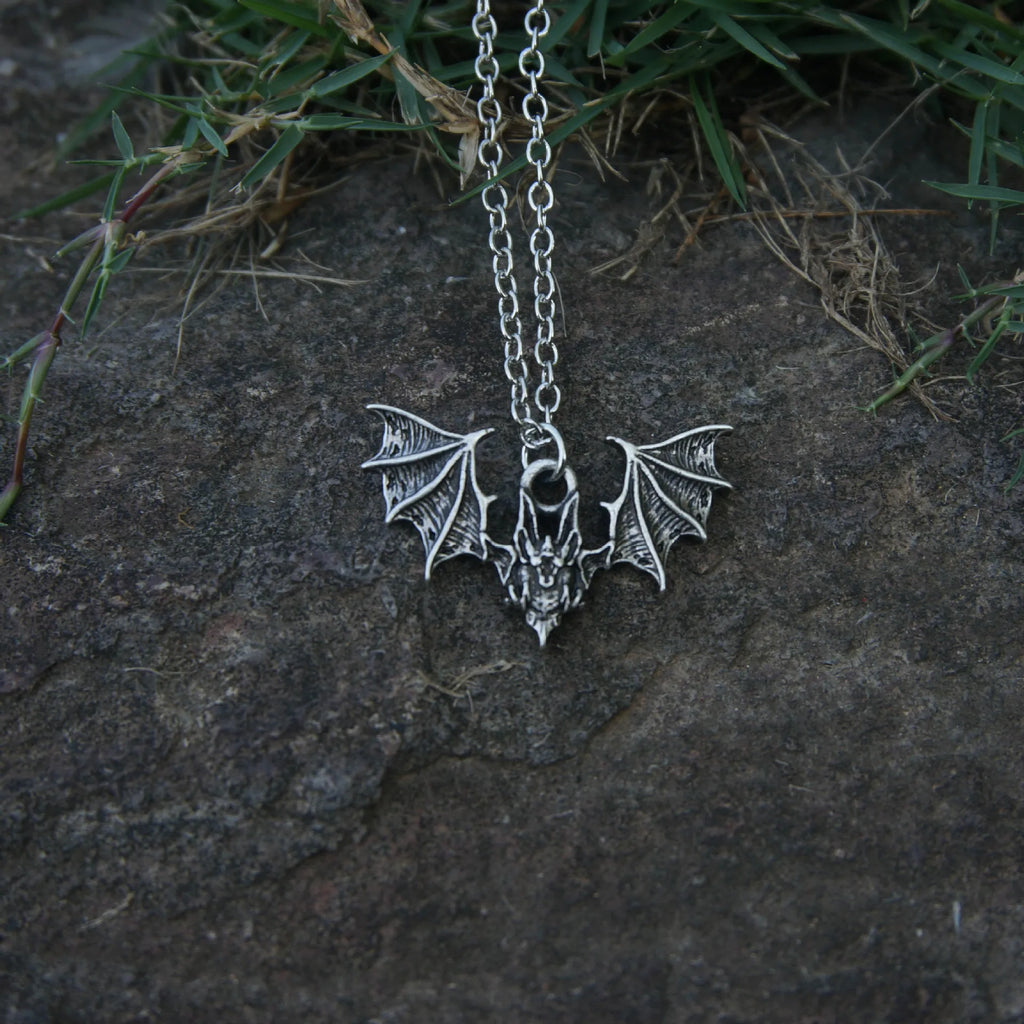 Vintage Bat Witchcraft Necklace