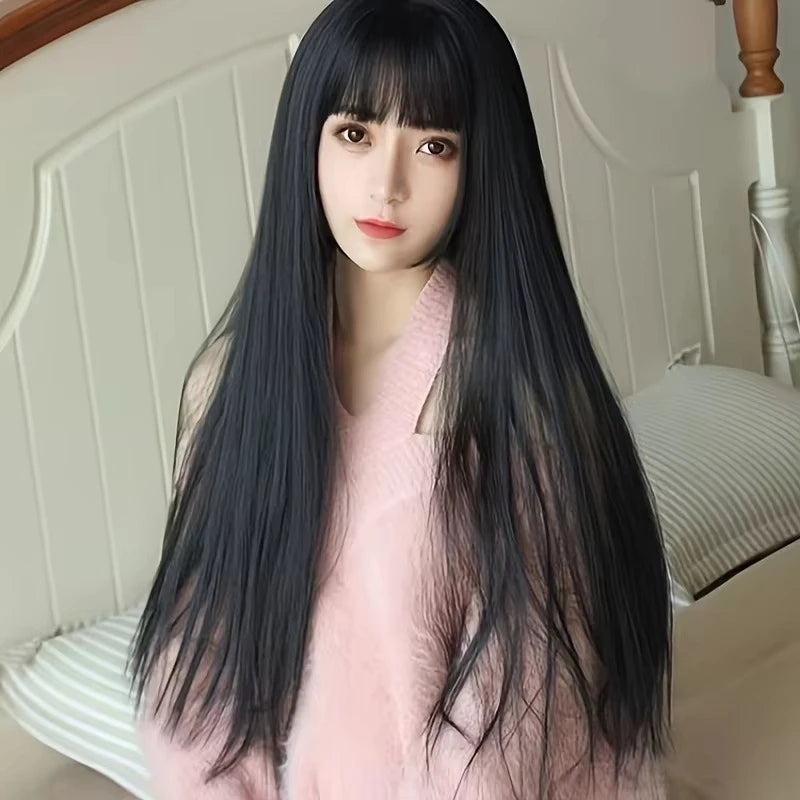 Long Straight Black Wig