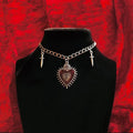 Gothic Heart & Dagger Necklace