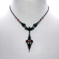 Bat & Gem Pendant Necklace