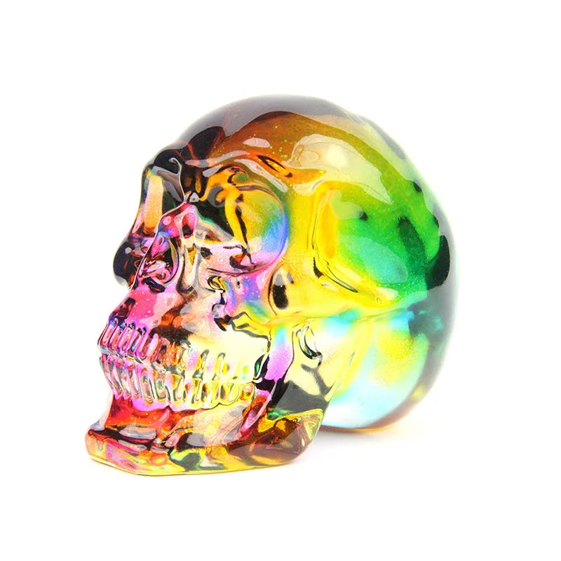 Colorful Crystal Skull Decor
