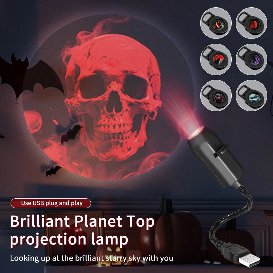 Pumpkin Ceiling Projector Night Light