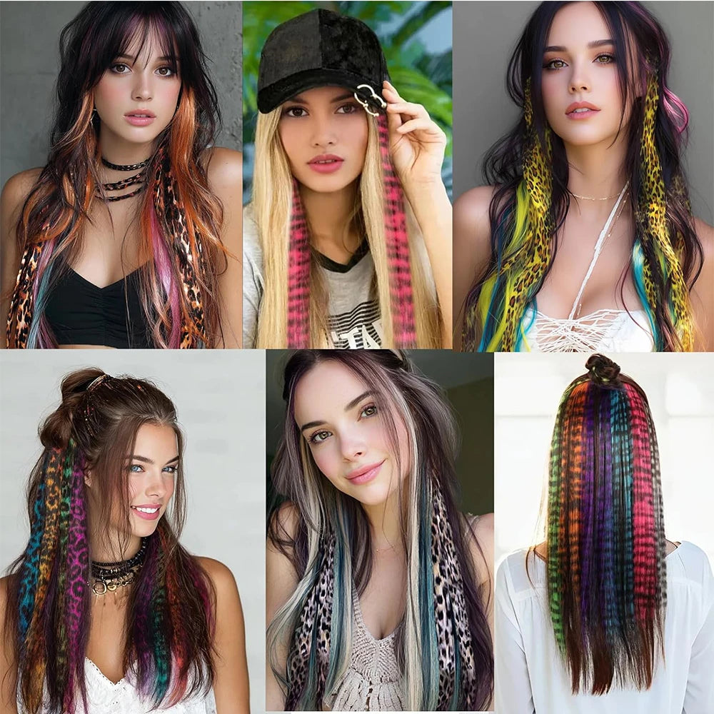 Striped Clip-In Hair Extensions