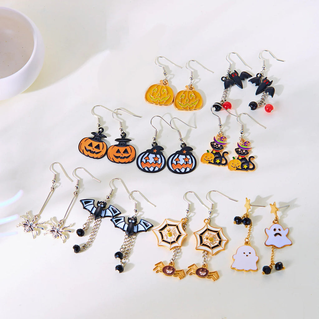 Ghost Dangle Stud Earrings