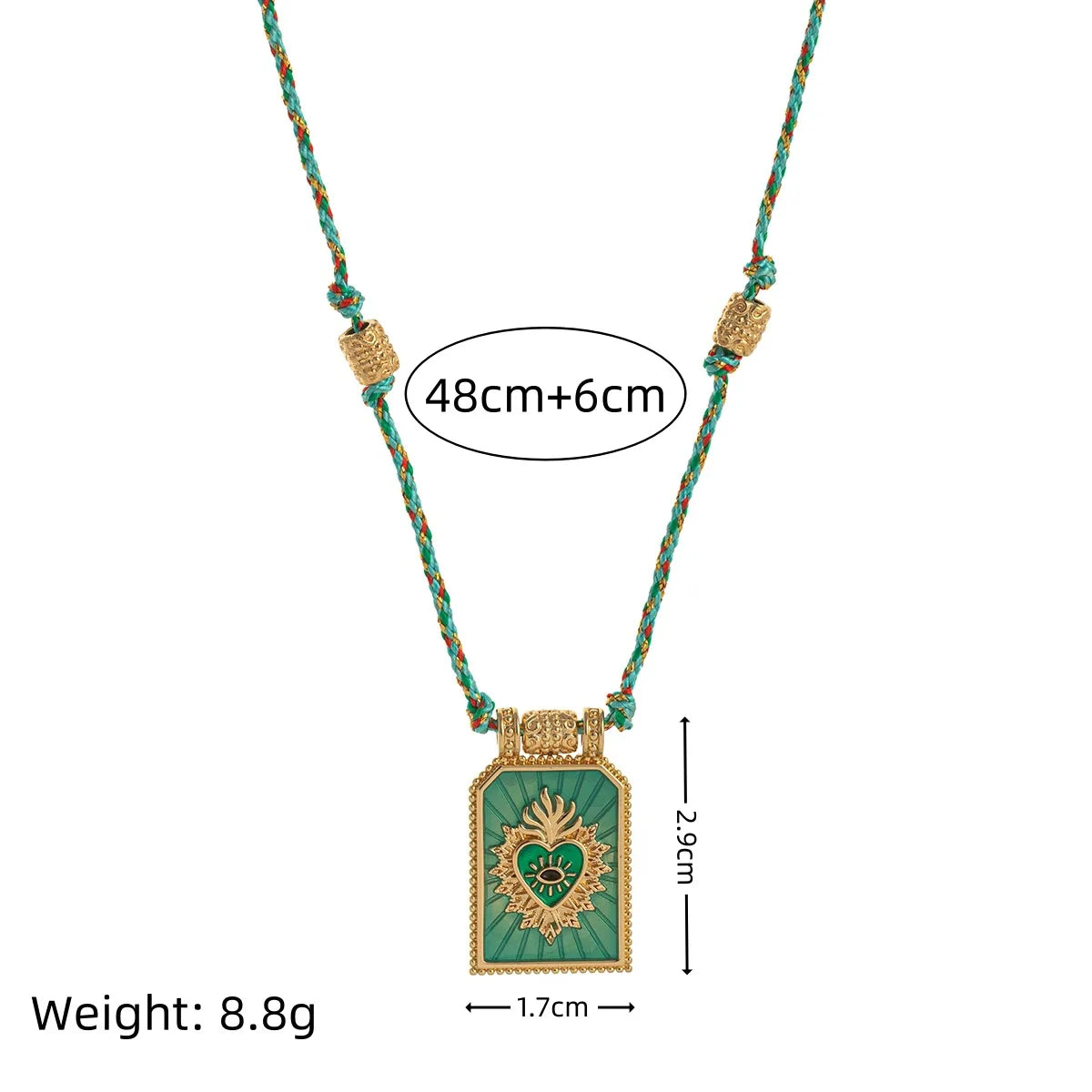 Gold Tarot Card Pendant Necklace