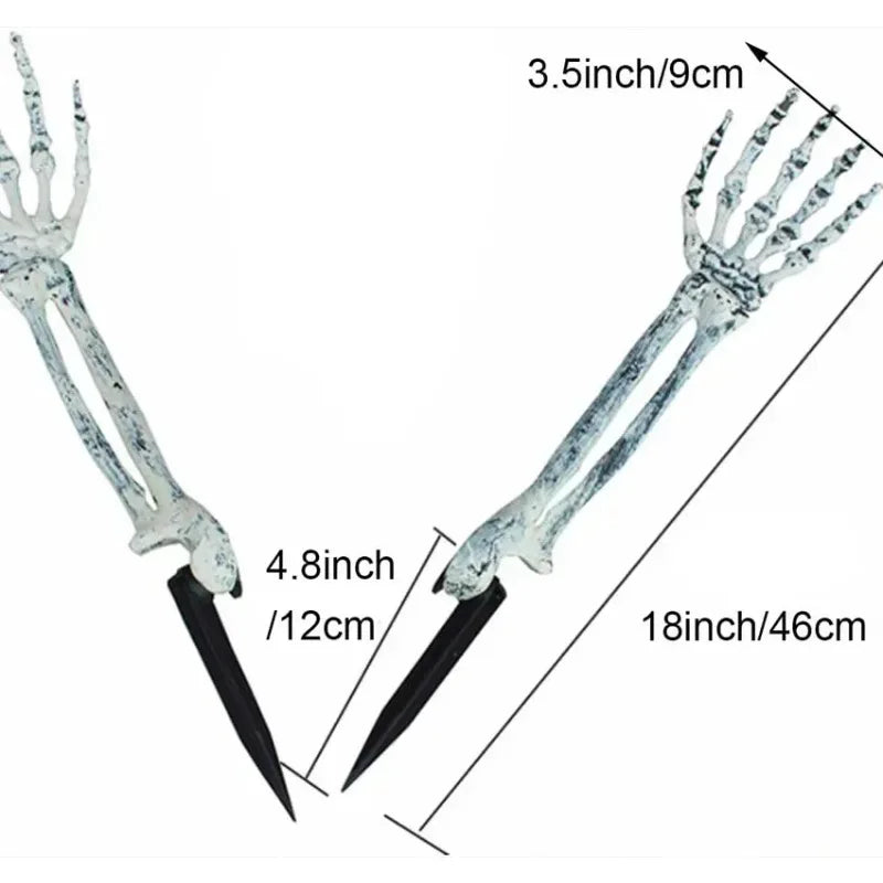 1-6pc Skeleton Hand Yard Stakes