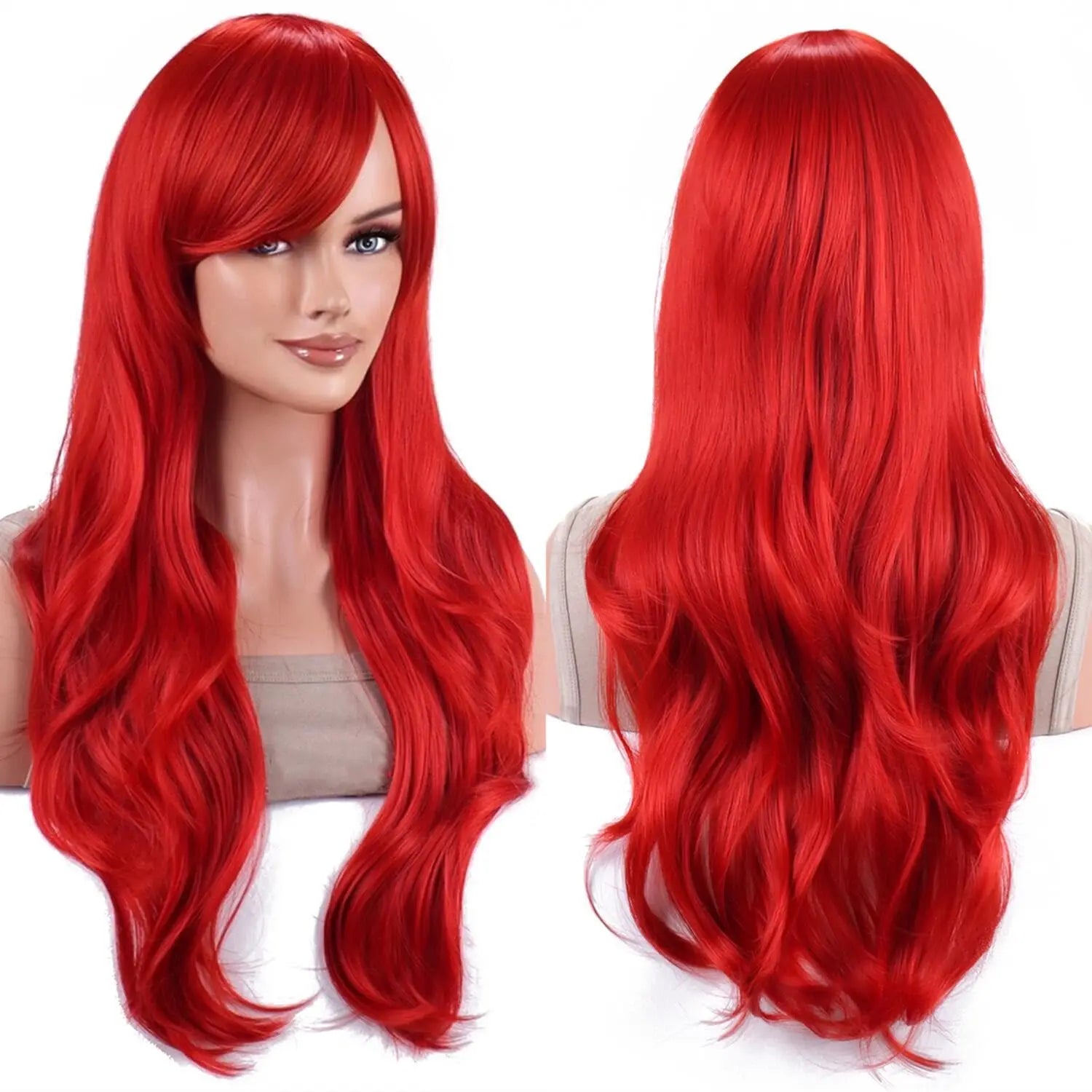 Long Red Curly Mermaid Wig