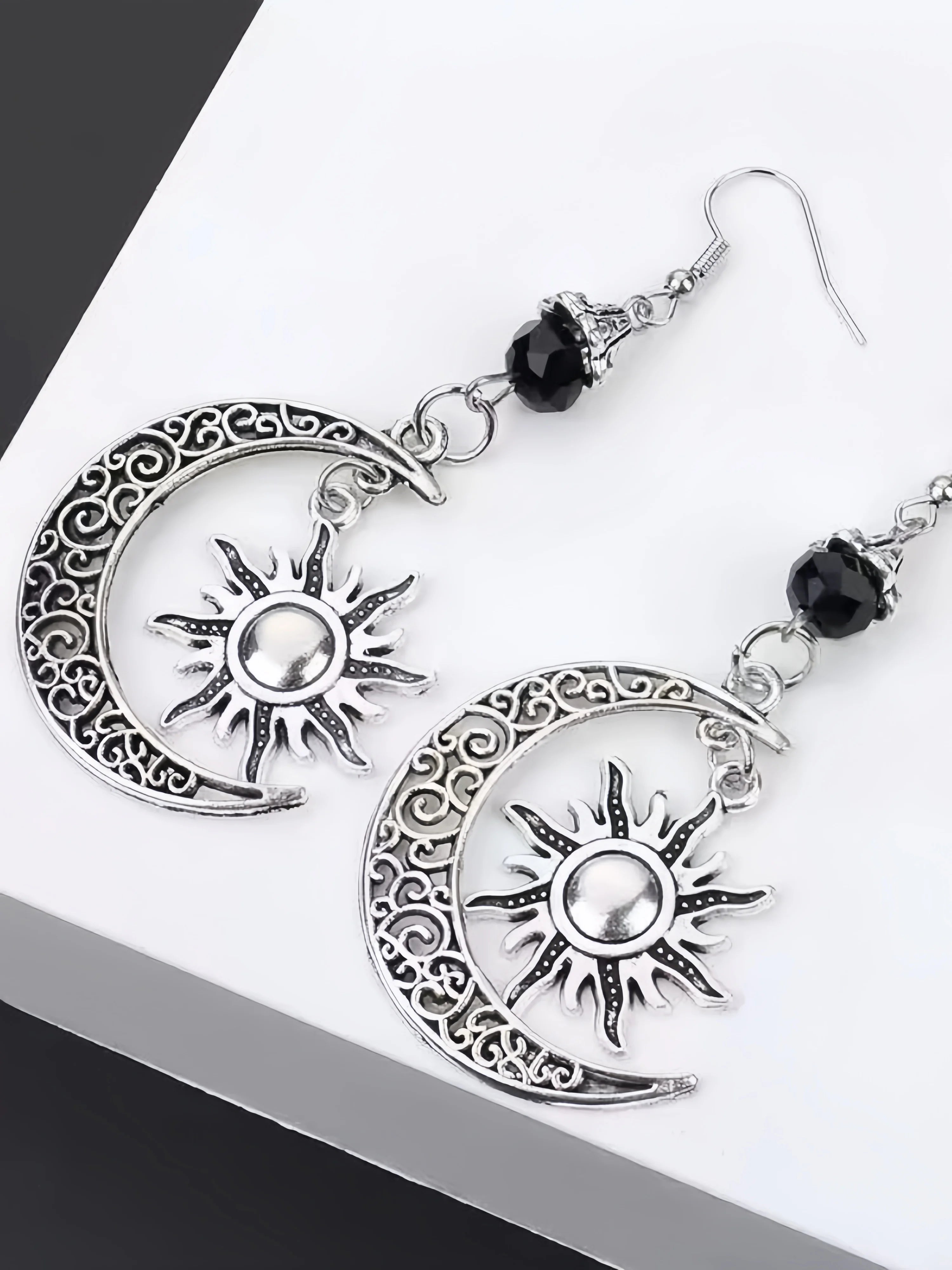 Moon & Sun Pentagram Earrings