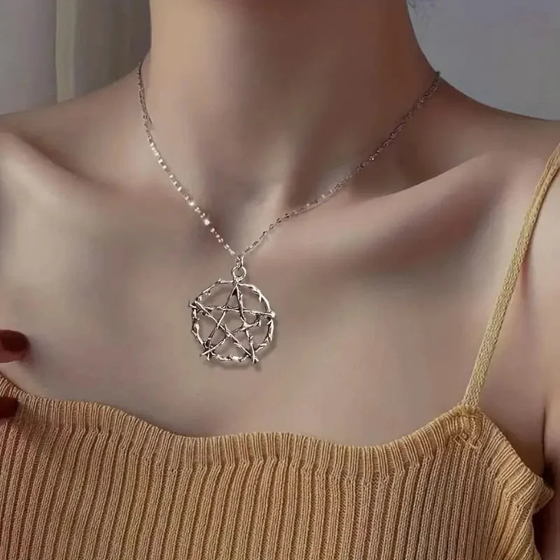 Grunge Pentagram Necklace