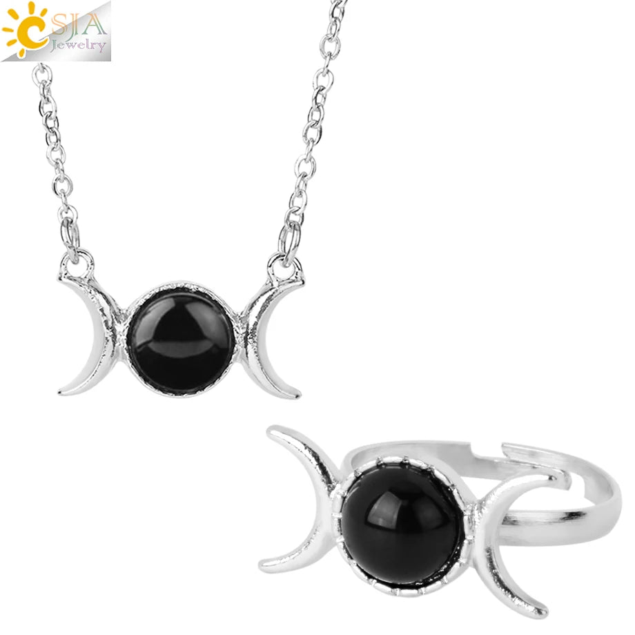Crescent Crystal Jewelry Set