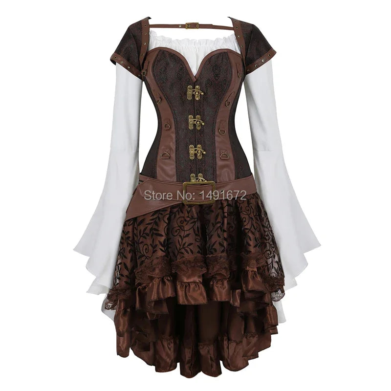 Steampunk 3-Piece Corset Set