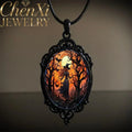 Witch Forest Cameo Necklace (Sunset)