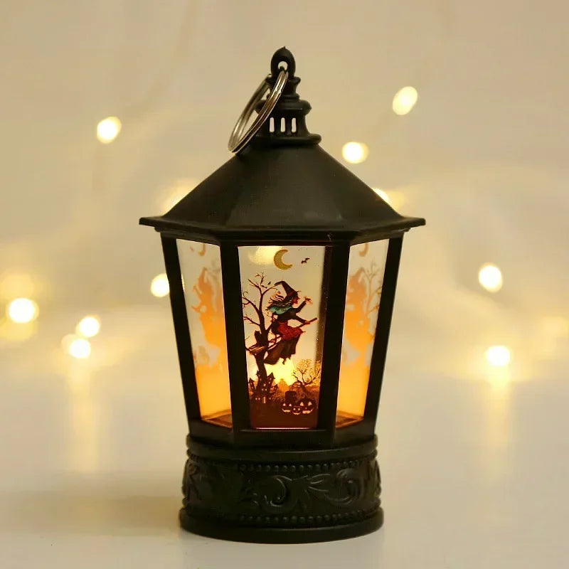 LED Pumpkin Ghost Lantern, Flickering