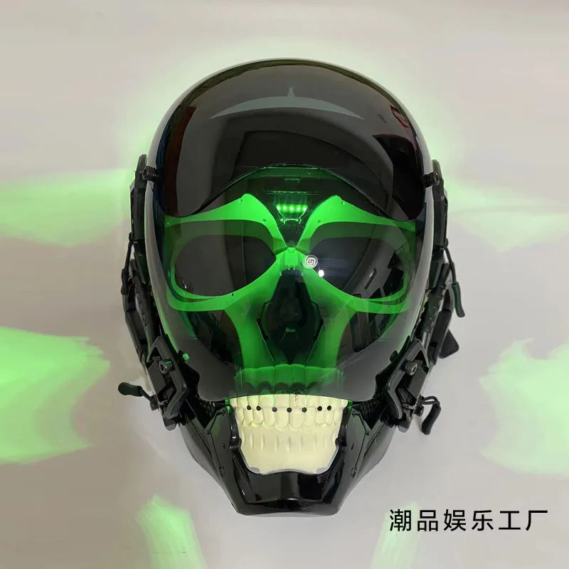 Cyberpunk LED Skull Mask